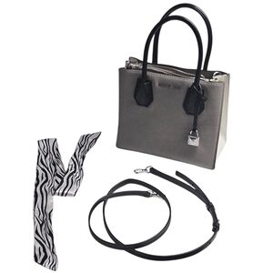 Michael KorsMercer Medium Color-Block Saffiano Leather Accordion Crossbody